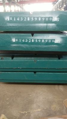 Materiale resistente all'usura Piastra mascellare per C125 Parti di ricambio di frantumazione mascellare nell'estrazione del minerale