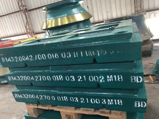 Piastra di mascella OEM per la trituratrice di mascella di pietra CJ412 Accettabile secondo lo standard EN124