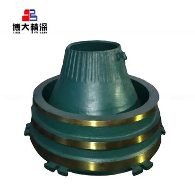 Manganese Steel Cone Crusher Machine Spare Parts Mn18Cr2 Mantello concavo e bowl liner