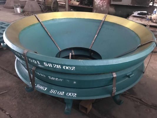 Liner concavo in acciaio con alto manganese per il concassatore di pietre Symons 1000 kg limite di peso