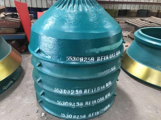 GP300 Granito di manganese per la frantumazione dei coni Concave Mantle Bowl Liner Parti di ricambio