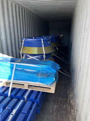 HP100 coni di frantumazione parti di usura concava 999KG Peso per prestazioni minerarie durature
