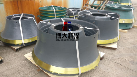 Mn13 18 22 Crusher a cono Usura parti di ricambio Mantello Bowl Liner per Crusher