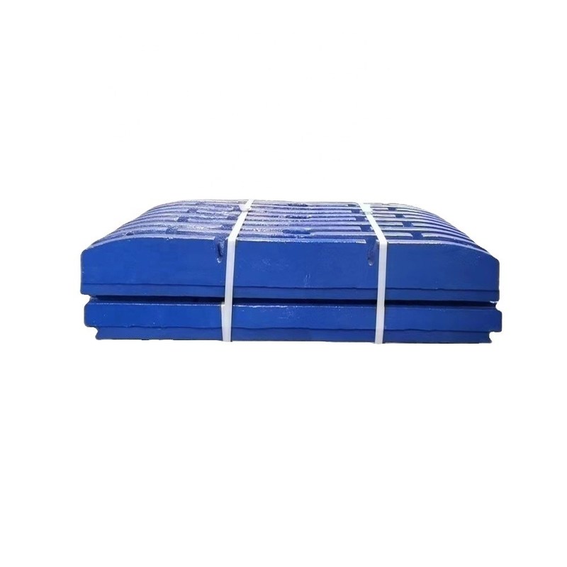 Minerazione di minerali Mn22 Mn18 Mn13 Maciatore di mascella C63 Placca dentale Placca mascellare con lavorazione